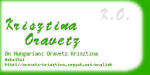 krisztina oravetz business card